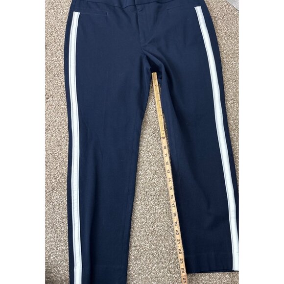 Banana Republic Women's Navy Track Inspired Sloan Style Trouser Pants Size 12 - Picture 8 of 8
